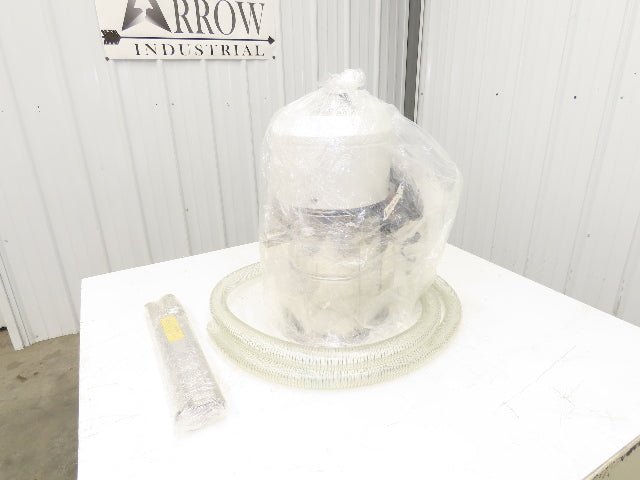 Plastic Process TAL-6UFX Stainless Steel Vacuum Hopper Loader 8lbs 1.5Hp 115V