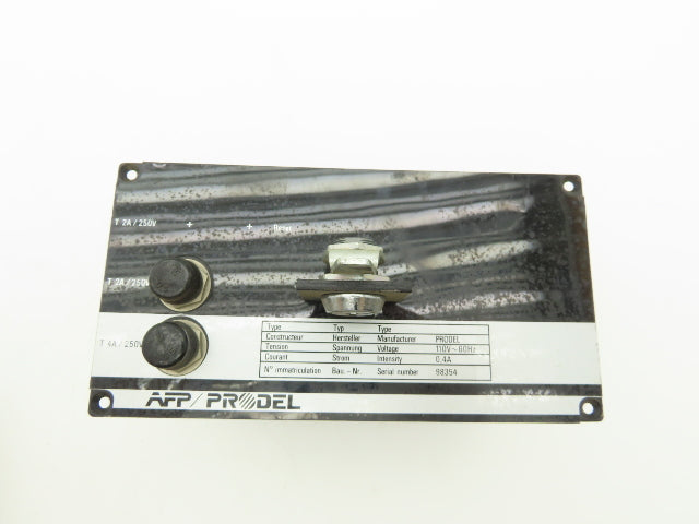 Sogem-Leo-Par EN 60742 AFP Prodel Power Supply 120 VAC 60 Hz Secondary 24V