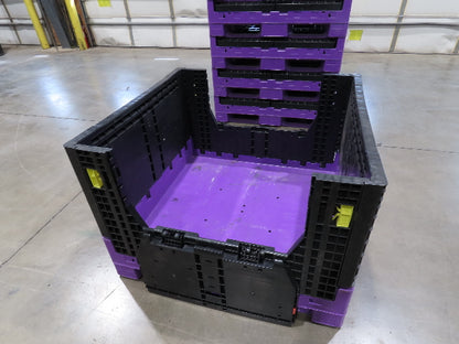 Monoflo 48"x 44.5" Collapsible Bulk Container Bin 28.9cu-ft 1800Lbs Stackable