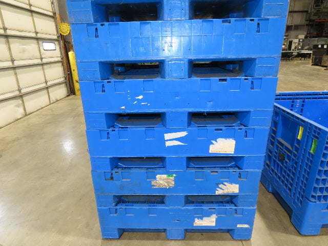 Monoflo 48"x 44.5" Collapsible Bulk Container Bin 28.9cu-ft Blue Stackable