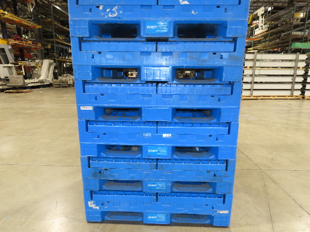 Monoflo 48"x 44.5" Collapsible Bulk Container Bin 28.9cu-ft Blue Stackable