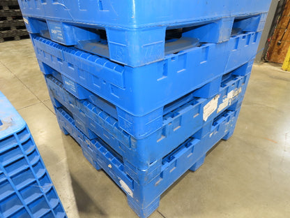 Monoflo 48"x 44.5" Collapsible Bulk Container Bin 28.9cu-ft Blue Stackable