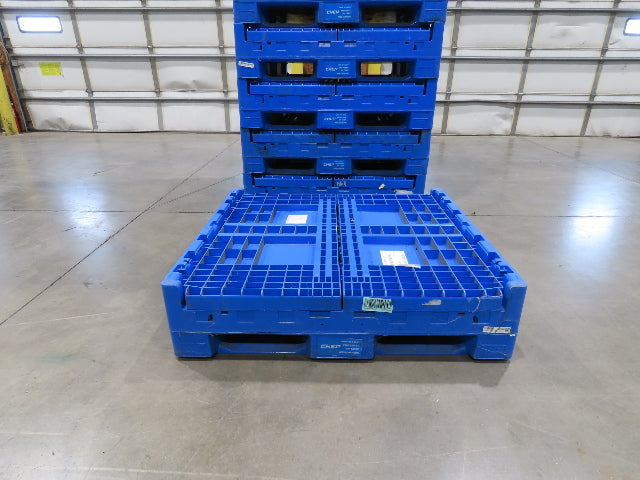 Monoflo 48"x 44.5" Collapsible Bulk Container Bin 28.9cu-ft Blue Stackable
