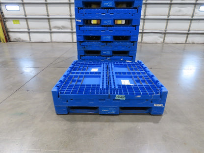Monoflo 48"x 44.5" Collapsible Bulk Container Bin 28.9cu-ft Blue Stackable