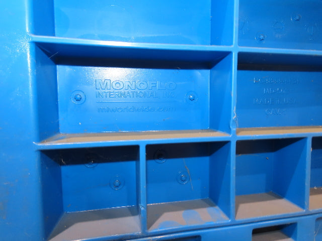 Monoflo 48"x 44.5" Collapsible Bulk Container Bin 28.9cu-ft Blue Stackable
