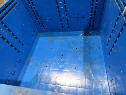 Monoflo 48"x 44.5" Collapsible Bulk Container Bin 28.9cu-ft Blue Stackable