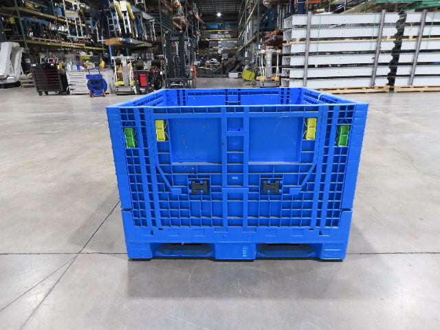 Monoflo 48"x 44.5" Collapsible Bulk Container Bin 28.9cu-ft Blue Stackable