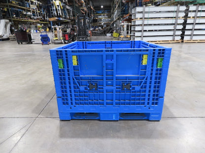 Monoflo 48"x 44.5" Collapsible Bulk Container Bin 28.9cu-ft Blue Stackable
