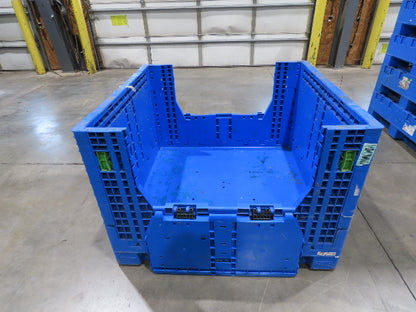 Monoflo 48"x 44.5" Collapsible Bulk Container Bin 28.9cu-ft Blue Stackable