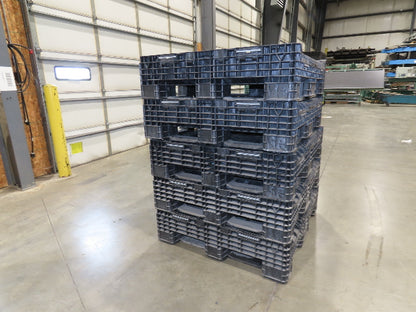 Orbis 48x 44.5" Collapsible Bulk Container Bin 28.7cu-ft Black Stackable BulkPak