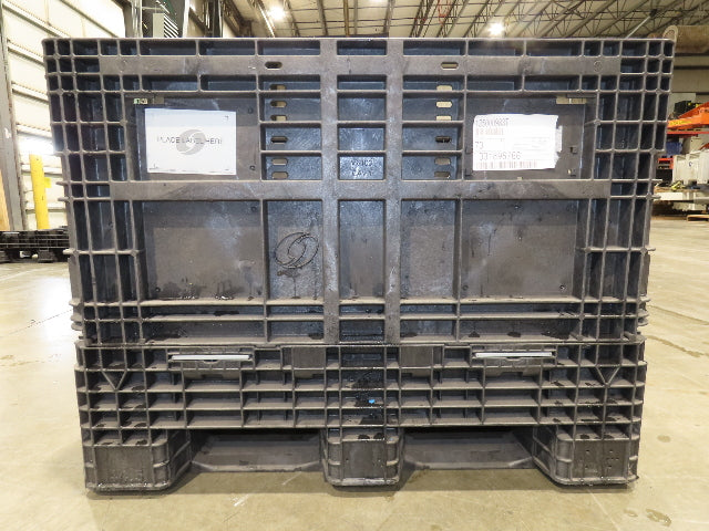 Orbis 48x 44.5" Collapsible Bulk Container Bin 28.7cu-ft Black Stackable BulkPak