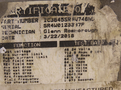 GE IC3645SR4W746N5 Forklift Traction Control Module Off Yale ERC120HGN36TV096