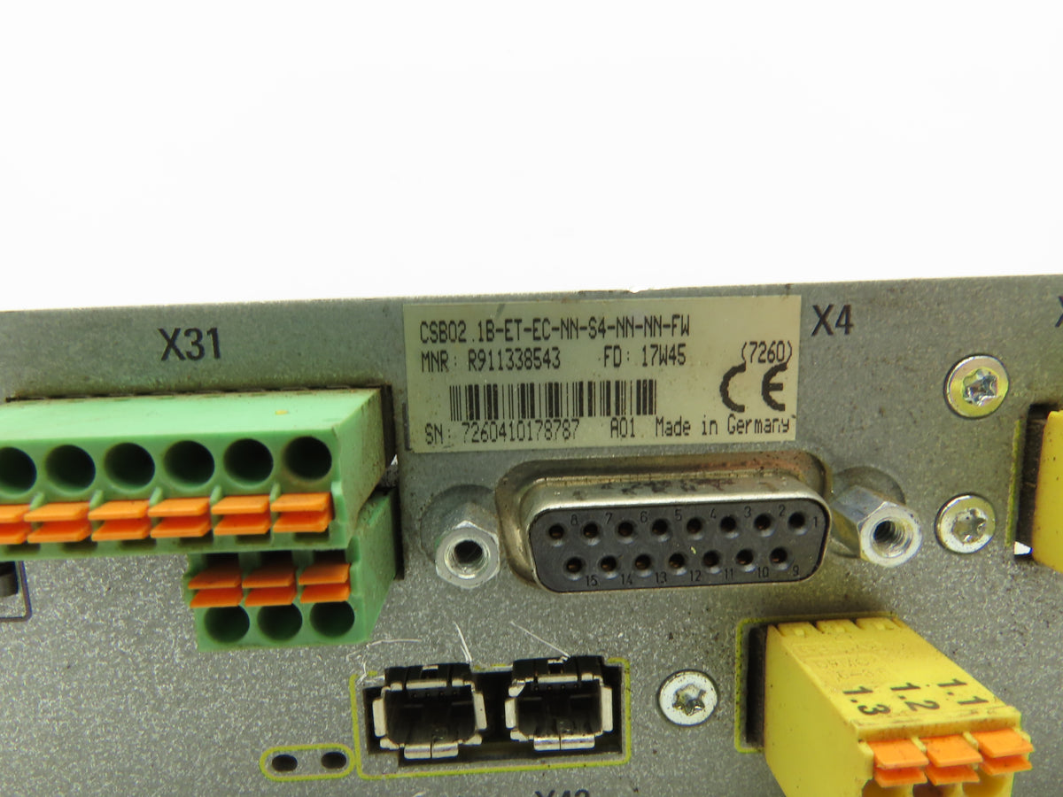 Rexroth R911338543 CSB02.1B-ET-EC-NN-S4-NN-NN-FW IndraDrive Control Section