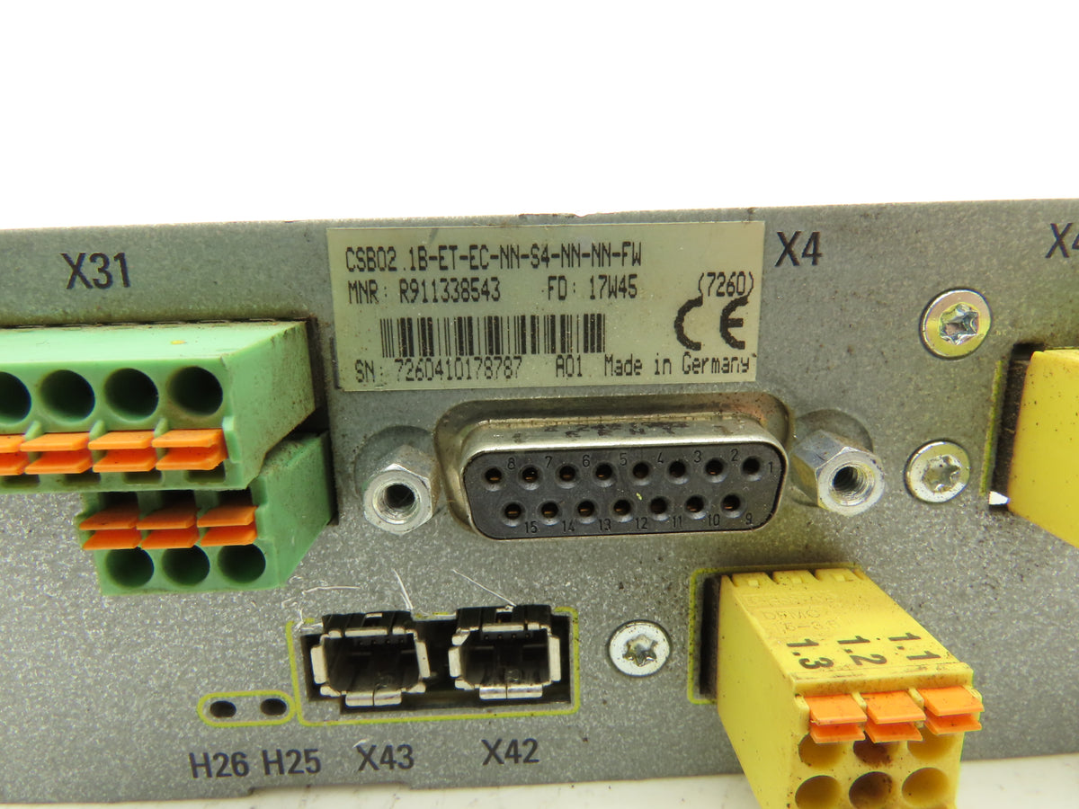 Rexroth R911338543 CSB02.1B-ET-EC-NN-S4-NN-NN-FW IndraDrive Control Section
