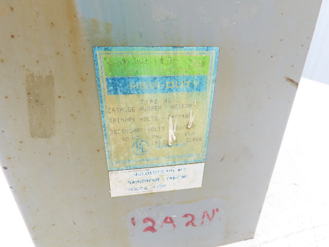 General Signal HS1F3A Hevi-Duty Transformer 3KVA HV 240/480V LV 120/240V 1PH 3R