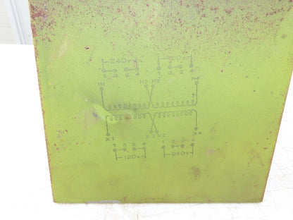 General Signal HS1F3A Hevi-Duty Transformer 3KVA HV 240/480V LV 120/240V 1PH 3R