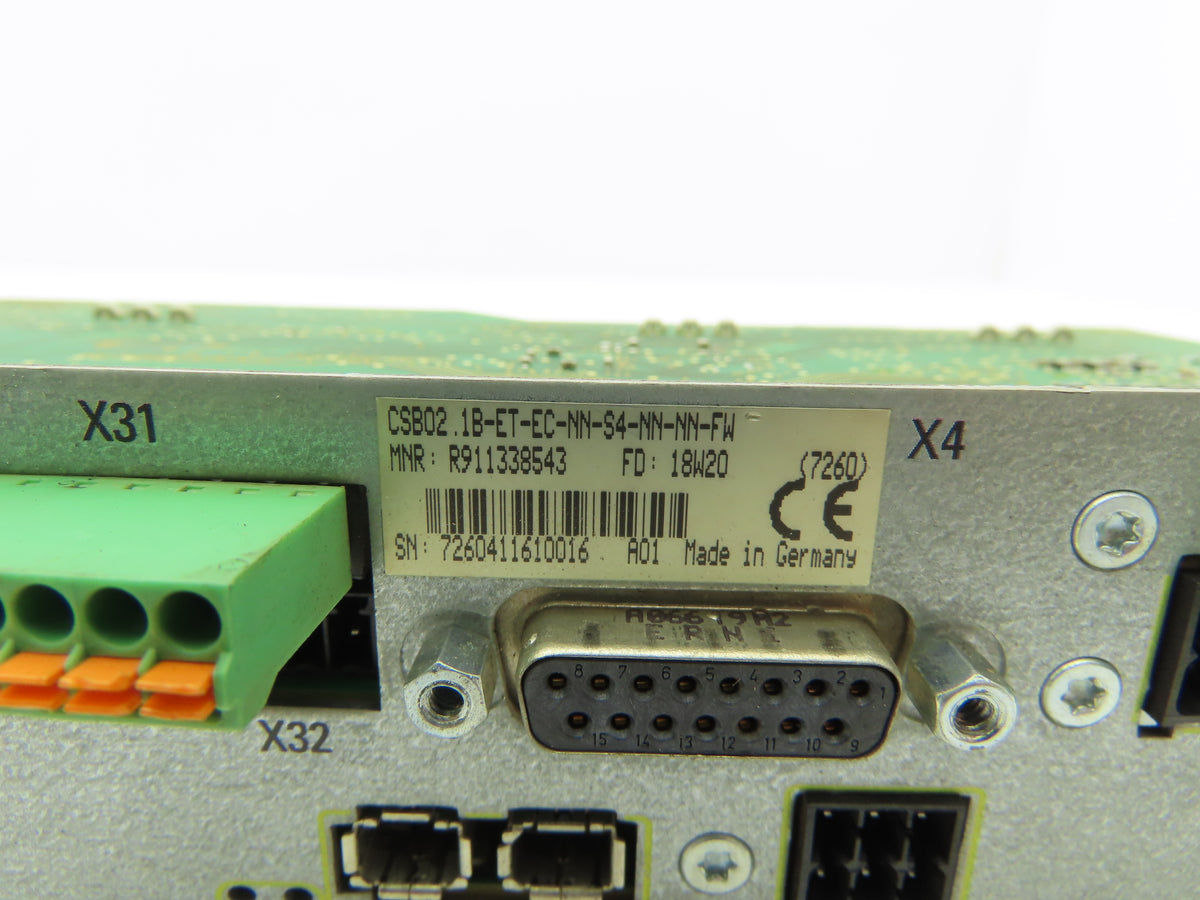 Rexroth R911338543 CSB02.1B-ET-EC-NN-S4-NN-NN-FW IndraDrive Control Section