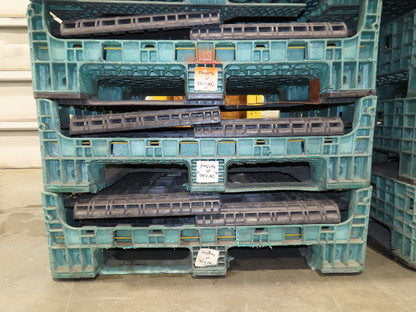 Orbis 40"x 48" Collapsible Bulk Container Bin Black Green Stackable 34"H  *Read*