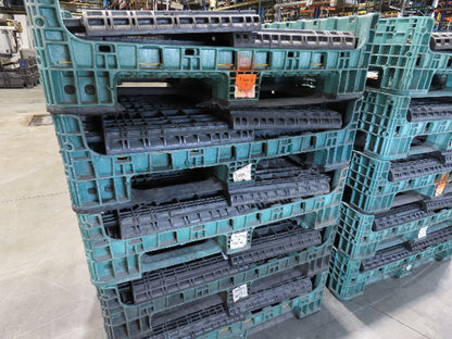 Orbis 40"x 48" Collapsible Bulk Container Bin Black Green Stackable 34"H  *Read*