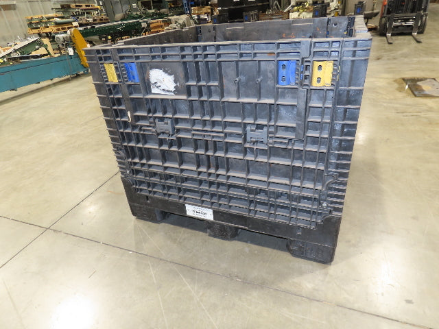 Buckhorn 48"x 45" Collapsible Bulk Container Bin Black Stackable 40.5"H  *Read*