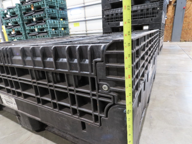 Buckhorn 48"x 45" Collapsible Bulk Container Bin Black Stackable 40.5"H  *Read*
