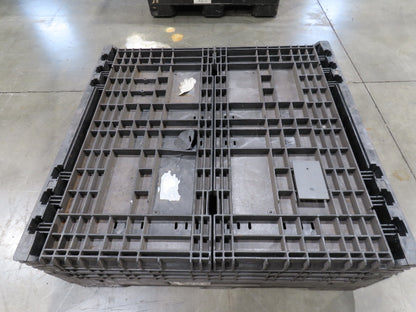 Buckhorn 48"x 45" Collapsible Bulk Container Bin Black Stackable 40.5"H  *Read*