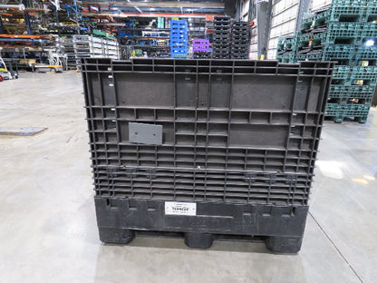 Buckhorn 48"x 45" Collapsible Bulk Container Bin Black Stackable 40.5"H  *Read*