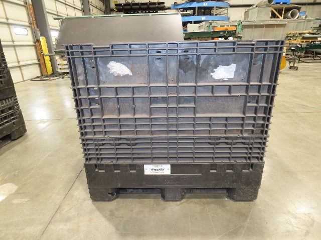 Buckhorn 48"x 45" Collapsible Bulk Container Bin Black Stackable 40.5"H  *Read*