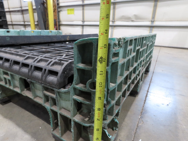 Orbis 40"x 48" Collapsible Bulk Container Bin Black Green Stackable 34"H