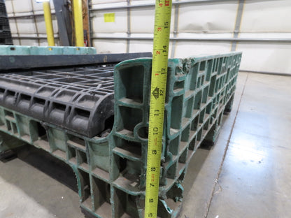 Orbis 40"x 48" Collapsible Bulk Container Bin Black Green Stackable 34"H