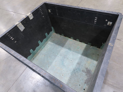Orbis 40"x 48" Collapsible Bulk Container Bin Black Green Stackable 34"H