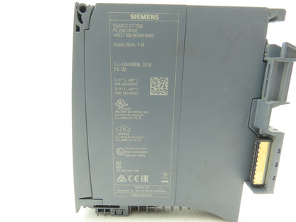 Siemens 6ES7 505-0KA00-0AB0 PS 25W 24VDC SIMATIC S7-1500 System Power Supply