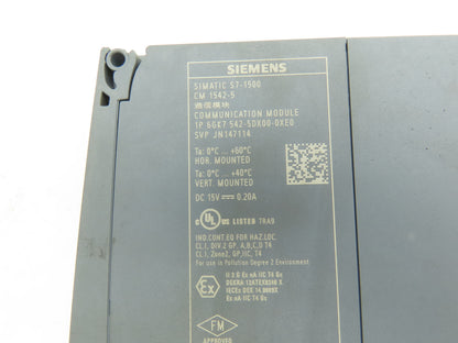 Siemens 6GK7542-5DX00-0XE0 S7-1500 Communication Module CM 1542-5 W/ Connector