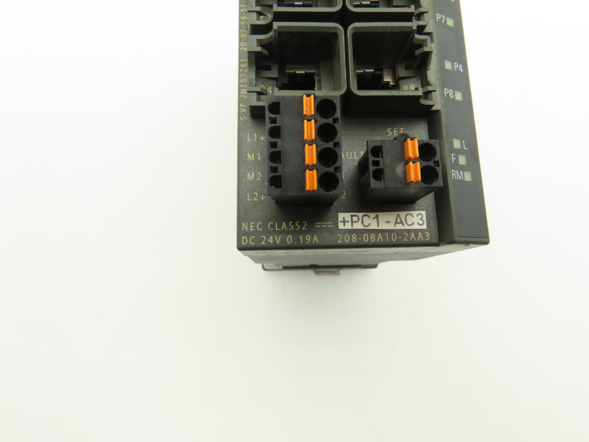 Siemens 6GK5208-0BA10-2AA3 SCALANCE X208 Managed IE Switch 8x 10/100 Mbps RJ45