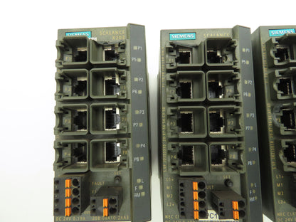 Siemens 6GK5208-0BA10-2AA3 SCALANCE X208 Managed IE Switch Lot of 3