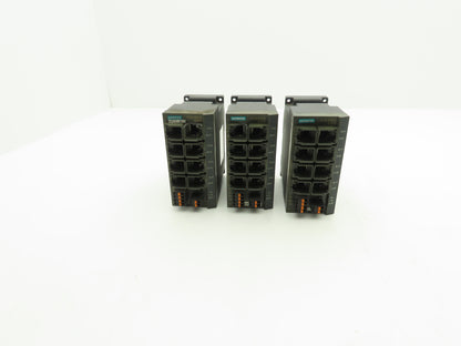 Siemens 6GK5208-0BA10-2AA3 SCALANCE X208 Managed IE Switch Lot of 3