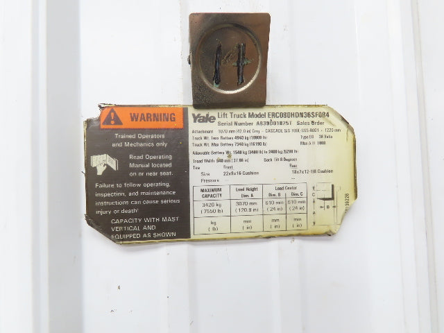 Yale EV100T1HX1 Forklift Speed Control Assembly EV-100 SCR Off ERC080HDN36SF084