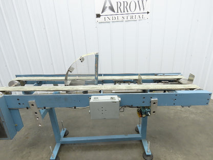 12"x 72" Belt Conveyor Pneumatic Box Pusher Filling Station Dual Belt 230V 3PH