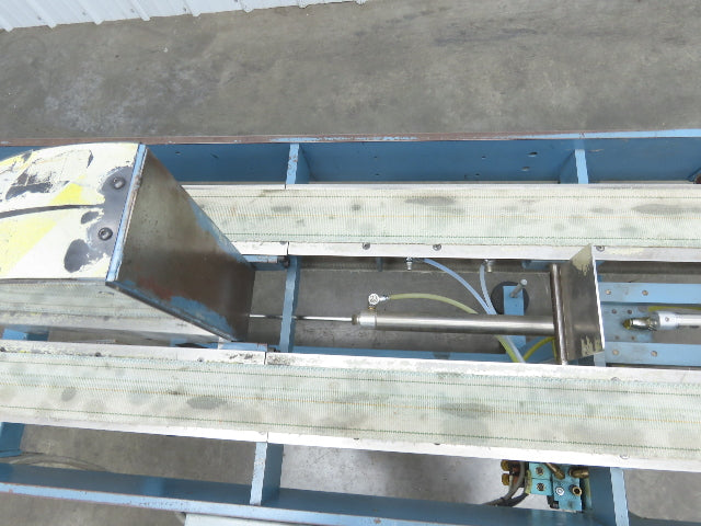 12"x 72" Belt Conveyor Pneumatic Box Pusher Filling Station Dual Belt 230V 3PH
