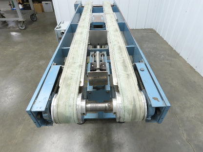 12"x 72" Belt Conveyor Pneumatic Box Pusher Filling Station Dual Belt 230V 3PH