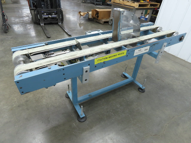12"x 72" Belt Conveyor Pneumatic Box Pusher Filling Station Dual Belt 230V 3PH