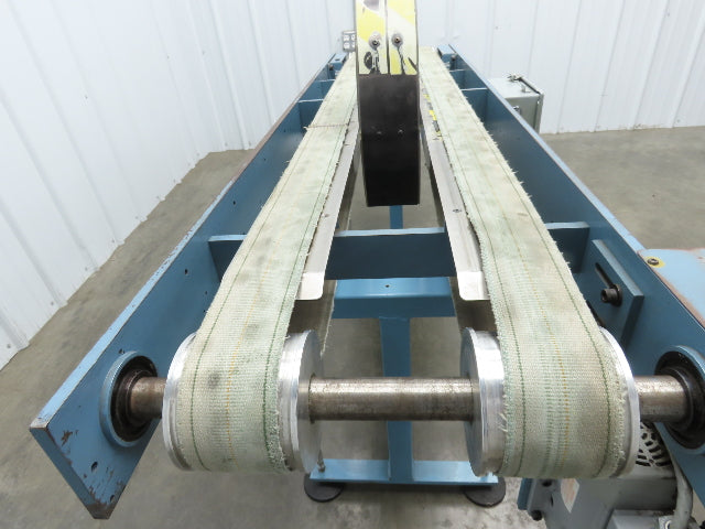 12"x 72" Belt Conveyor Pneumatic Box Pusher Filling Station Dual Belt 230V 3PH