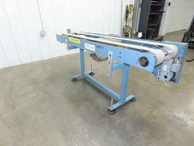 12"x 72" Belt Conveyor Pneumatic Box Pusher Filling Station Dual Belt 230V 3PH
