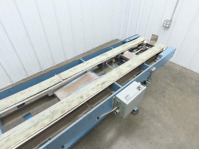 12"x 72" Belt Conveyor Pneumatic Box Pusher Filling Station Dual Belt 230V 3PH