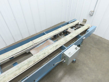 12"x 72" Belt Conveyor Pneumatic Box Pusher Filling Station Dual Belt 230V 3PH
