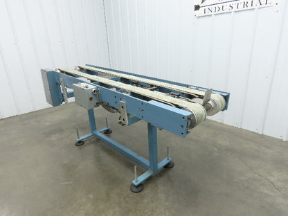 12"x 72" Belt Conveyor Pneumatic Box Pusher Filling Station Dual Belt 230V 3PH