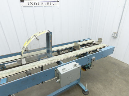 12"x 72" Belt Conveyor Pneumatic Box Pusher Filling Station Dual Belt 230V 3PH