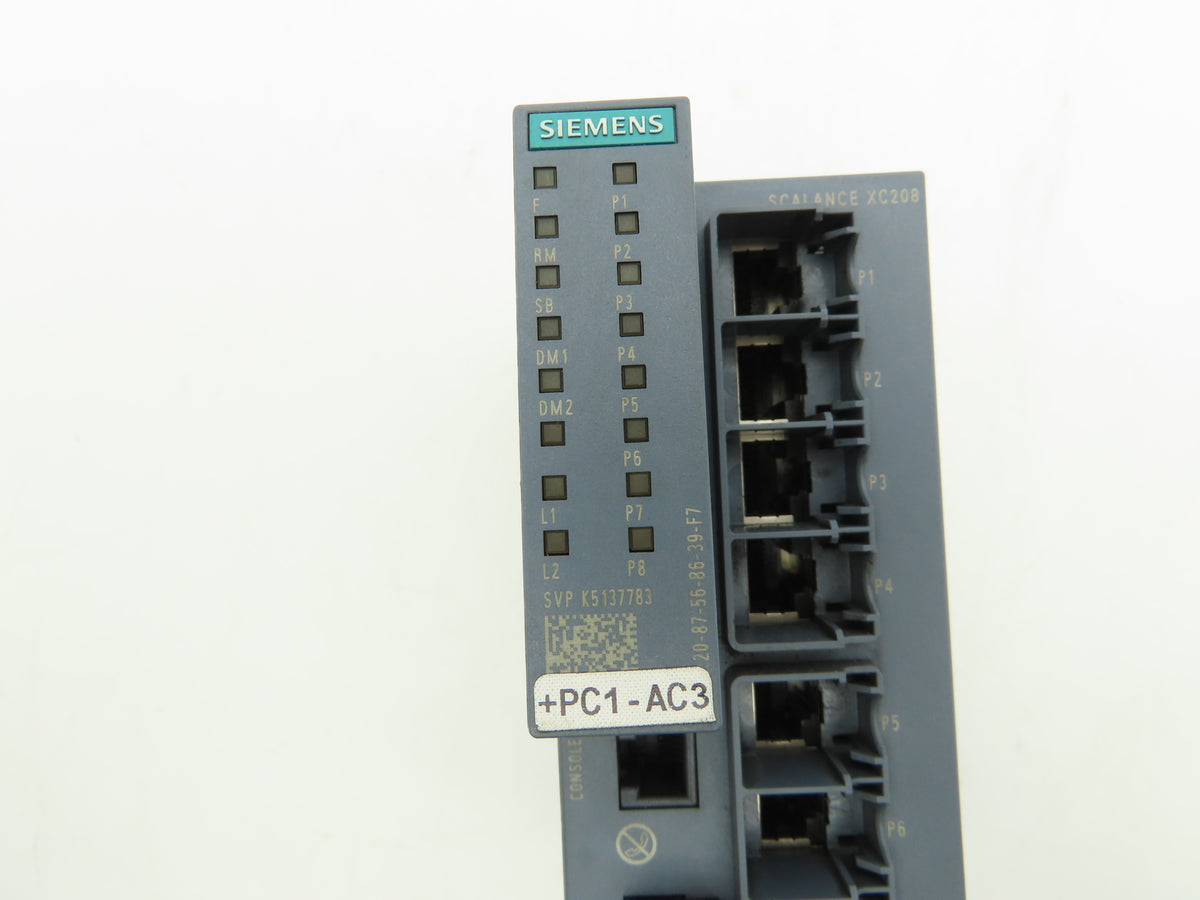 Siemens 6GK5 208-0BA00-2AC2 SCALANCE XC208 SIMATIC Industrial Ethernet Switch