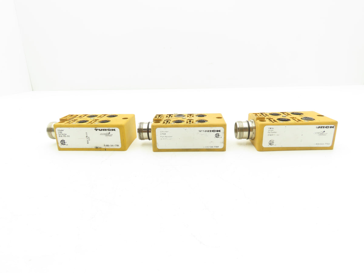 Turck U7028 Actuator & Sensor Junction Box 4 Port Multi Lot of 3