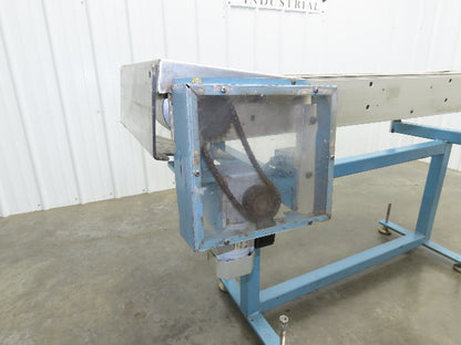 18"x 60" Dual Belt Conveyor 4" Belts 230V 3PH 60 FPM Chain Drive Adj Height